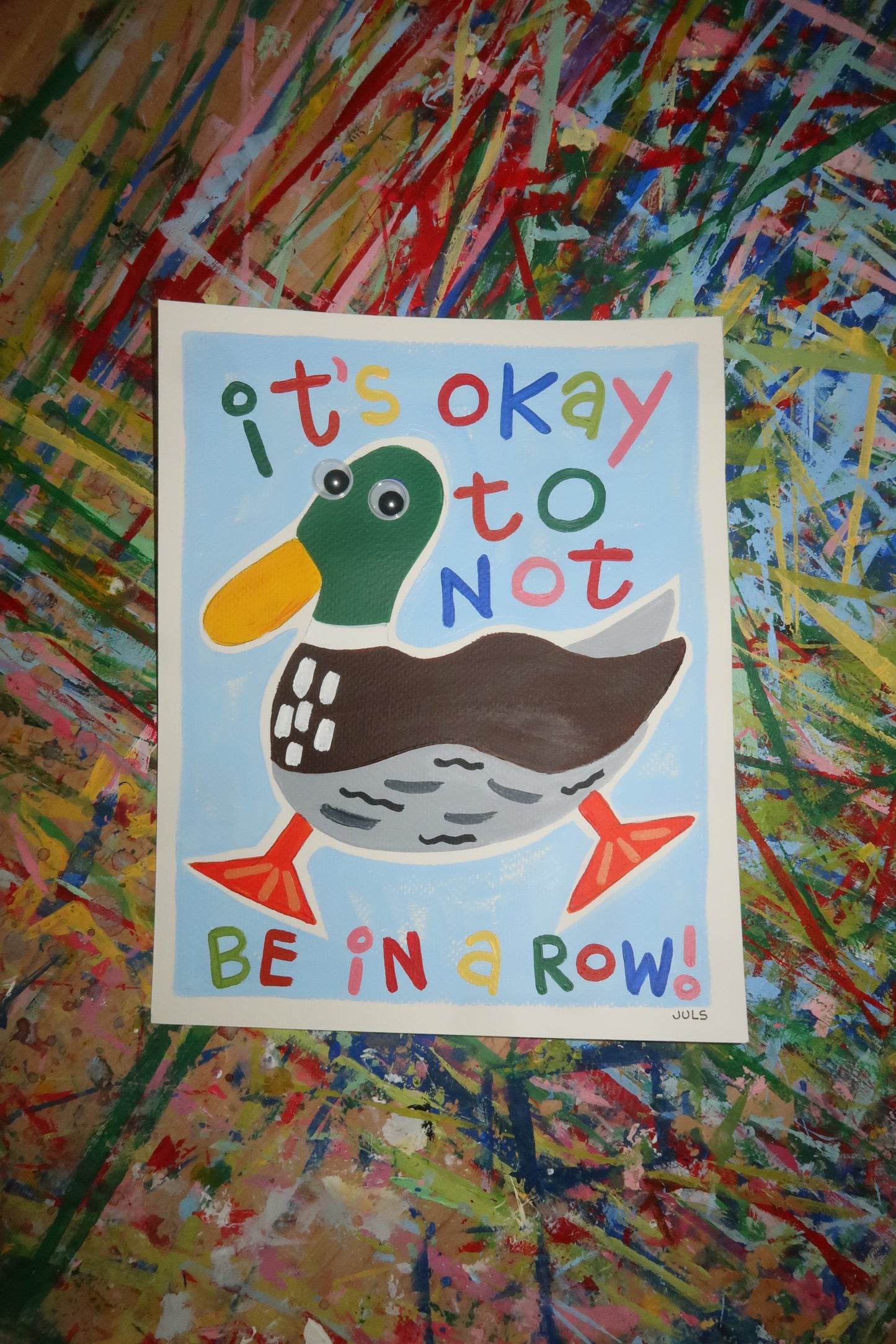 Googly eyed Duck