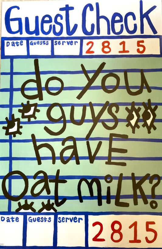 LARGE OAT MILK GUEST CHECK